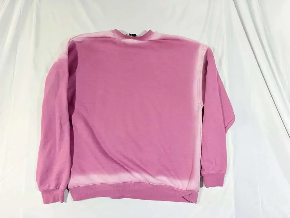 Wild Fable Varsity 33 Basketball Pink Mineral Wash Crewneck Sweatshirt - Picture 5 of 6